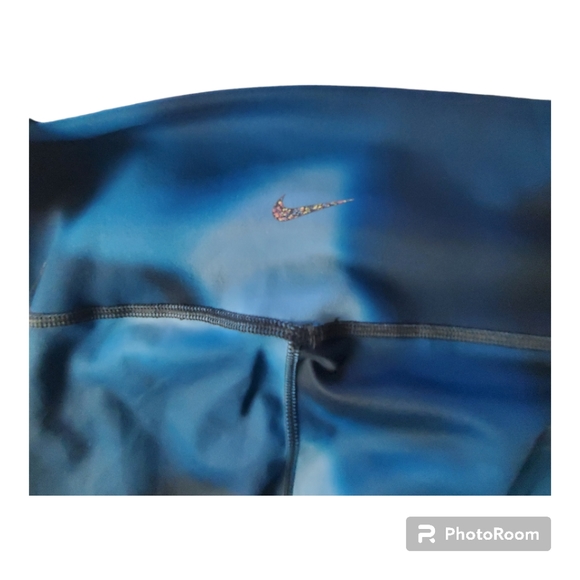 Nike yoga tight fit midrise 7/8 tye dye legging blue - Picture 5 of 7